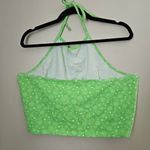 BP Halter Crop Top Neon Green Frosty Follard Floral Print Casual Neutral Photo 3