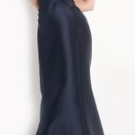 Jovani JVN by  Off The Shoulder Tafetta Mermaid Long Dress Navy Blue Women's 14 Photo 1