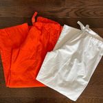 Fundamentals By White Swan Womens Scrub Uniform Pants Orange White Medium 2‎ PC Photo 0