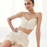 Aritzia NWT chariot organic tailored look linen shorts white 2 Photo 2