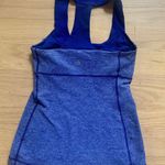 Lululemon  Size 4 Blue Heathered Racerback Tank Top Workout Yoga Fitness Athletic Photo 2