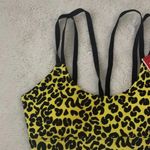 Good American Animal Print Yellow & Black Sports Bra, Size: 0 Photo 2