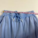 easel  Light Blue Wide Leg Sweatpants Elastic Waist Flower Patch Size Small Photo 6