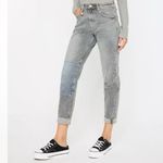KanCan Frankie Mixed Denim‎ High Rise Straight Leg Mom Jeans Size 11/29 Gray Photo 2