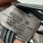 Alegria Pisa Chrome Patent Leather Sandals Silver Gray Size 38 Photo 9