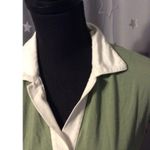 Madewell Green Collar Soft Top Size Small S womens Polo Tee V Neck Photo 2
