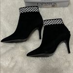 Caparros  Black Suede Rhinestone Elle Ankle Booties Photo 2