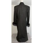 Vintage Lily & Taylor Women’s Fox Fur Trimmed Trench Coat Wool 12 Gray Photo 10