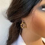 Artisan handcrafted picture Jasper hoop earrings Photo 2