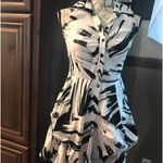 Iz Byer Vintage 90s  Women's Dress Medium Black and White Photo 1