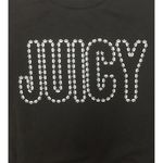 Juicy Couture French Terry Crew Neck Crop Sweatshirt Crown Womens Black L Photo 10