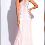 Jovani PROM DRESS JERSEY HALTER TOP BACKLESS WITH EMBELLISHMENTS THROUGHOUT TOP Photo 3