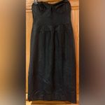 Free People Mira Strapless Corset Faux Vegan Leather Midi Dress Black Size 6 Photo 5
