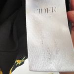 Cider Black Embroidered Floral Bustier Tank Top Corset Romantic Renaissance Medium Photo 3