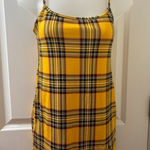 Seductions SEDUCTION WOMEN Y2K Bobycon tank Top Size M yellow plaid PREPPY GRUNGE FITTED Photo 0