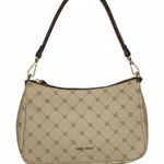 Nine West Y2K Vintage Monogram Cream Brown Shoulder Bag Baguette Bag Photo 0