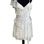 Amanda Uprichard NEW- NWT  Bailee Lace Dress White L Bridal Mini Photo 5