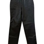 Frontier Leathers Womens Pants 8 Black Leather Straight Casual Biker Office Moto Photo 0