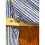 Lilly Pulitzer  Blue White Stripe Button Front Shirt Small Cotton Stretch Size S Photo 5