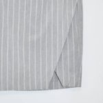 Banana Republic Gray Stripe Wrap Look Skirt Size 2 Preppy Straight Skirt Photo 3