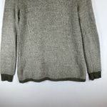 Tempo Paris Women's Knit Sweater Italian Wool Blend Lace Back Olive Green Photo 5