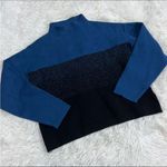 Anne Klein Ann Klein mock neck viscose blue sweater Photo 0