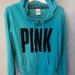 PINK - Victoria's Secret Victoria's Secret PINK Teal Hoodie Photo 0