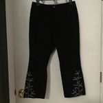 Sigrid Olsen Beaded floral black Capri pants Photo 3