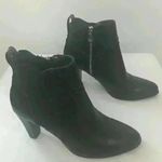 Adrienne Vittadini  Black Leather Booties Size 8 Photo 0