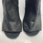 American Eagle Outfitters peep toe heels black laser cut faux leather size 9.5 Photo 3