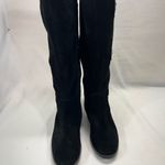 Alfani  VERMONT SUEDE LEATHER‎ SHEARLING TRIPLE BUCKLE RIDING BOOT WOMEN 7 BLACK Photo 1