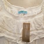 {M} NWT Francesca Casola Lace Off The Shoulder Corset Tie Back Ivory Dress White Size M Photo 6