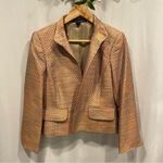 Golden orange crush metallic crop blazer Vintage 90’s Linda Allard Ellen Tracy Size 8P Photo 12