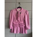 Balenciaga  Paris Demna Gvasalia 2017 Runway Pinstripe Lavallière Top size 42 Photo 1