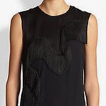 Stella McCartney  Fringe Trimmed Sleeveless Top Black Size‎ 36 / US 0-2 Photo 0