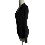 Bebe Y2K Vintage Black Logo Wrap Sweater Top Medium Photo 6