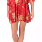 Free People  Women’s Floral Eyes On You Coral Trapeze Pocket Mini Dress Photo 0