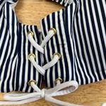 Xhilaration  Juniors' White Striped Adjustable Strap Bikini Top - Size XL - NWT Photo 2