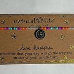 Natural Life Giving Beaded Bracelet - Live Happy - #1007 Photo 0