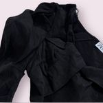 ZARA  One-Shoulder Black Ruffle Top | Size M Photo 2