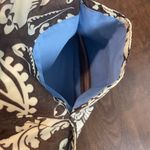 Baggallini  Floral Crossbody Bag Brown and Cream Nylon Blue Lining Pockets Zipper Photo 5