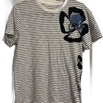 Armani Exchange Striped Graphic Tee - Stylish Casual Wear Medium Photo 0