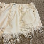 We The Free White Distressed Cut Off Denim Shorts 27 Photo 3