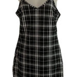 SheIn  Black & White Plaid Spaghetti Strap Mini Dress S short casual festival Photo 0
