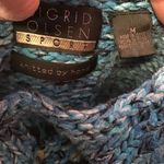 Sigrid Olsen Vintage  Blue Patchwork Knit Sweater Artsy Textured Pullover Photo 2