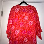 Natori Floral Print 1/4 Zipper Front Kimono Maxi Dress Size S Photo 10