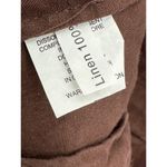 East India Womens Linen Maxi Dress Size L Brown Linen Side Slit Lagenlook Boho Size L Photo 8