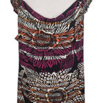 East 5th  Colorful Cowl Neck Top Size Petite XL Multi-Color Sleeveless Blouse Photo 0