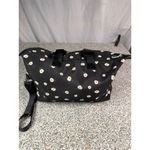 Alice + Olivia Daisy Print Black Canvas Duffel Bag Unisex Travel Photo 7