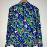 Gottex G Lifestyle Nautical UPF 50+ 1/4 Zip Golf Tennis Long Sleeve Top Size M Photo 0